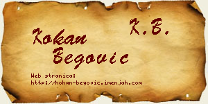 Kokan Begović vizit kartica
